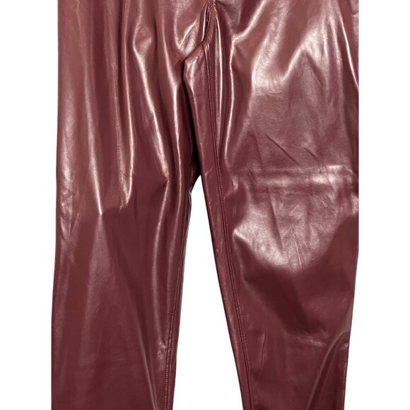 NWOT Joie Limited Edition Pants Women Size 10  Stretch Faux Leather Straight Leg - Picture 3 of 12